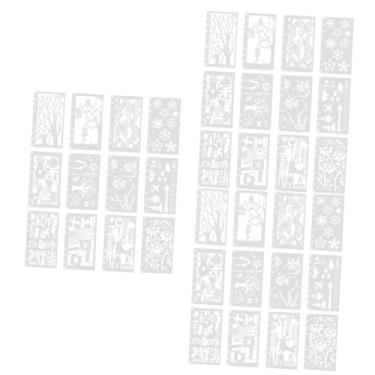 Imagem de Operitacx 3 Conjuntos 12 Unidades régua de modelo de desenho modelo de desenho de artesanato estêncil de desenho faça você mesmo Modelos de desenho vazado Modelos de desenho para crianças a6