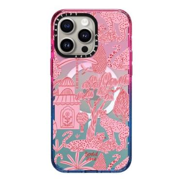 Imagem de CASETiFY Capa Impact para iPhone 15 Pro Max [4X testado contra quedas de grau militar/proteção contra quedas de 2,5 metros/compatível com Magsafe] - estampas de animais - Cheetah Paradise Pink -