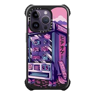 Imagem de CASETiFY Capa Ultra Impact para iPhone 14 Pro [5X testado contra quedas de grau militar/proteção contra quedas de 3,5 metros/compatível com Magsafe] - Máquina de venda automática retrô - Preto fosco