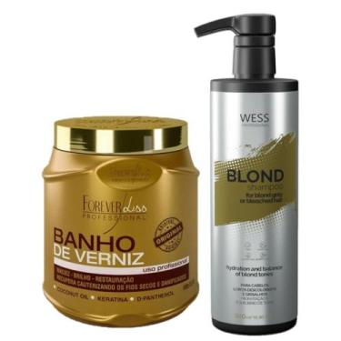 Imagem de Forever Mask Banho De Verniz 1Kg + Wess Blond Shampoo 500ml - Forever/