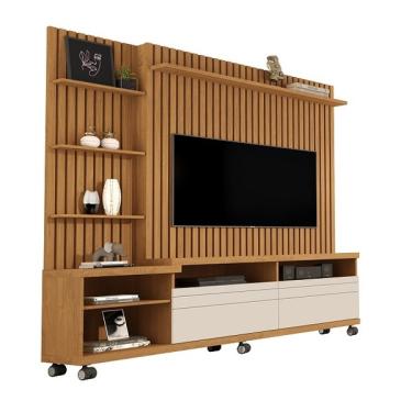 Imagem de Home Theater Para Tv At  55 Polegadas Nobre 1.8 Ripado Nature