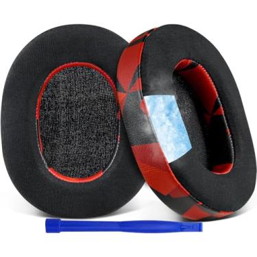 Imagem de SOULWIT Substituição de Almofadas de Gel Refrescante para Sony WH-1000XM5 (WH1000XM5) Auscultadores, Com Espuma de Isolamento de Ruído de Alta Densidade, Espessura Adicional - Tempestade Vermelha