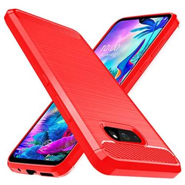 Imagem de Capa para LG G8X Thinq da Osofmetro, capa para LG V50S Thinq com absorção de choque, capa protetora de TPU flexível para LG G8X Thinq/V50S Thinq, Vermelho