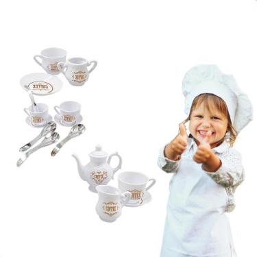 Imagem de Kit Cozinha Cafezinho Chá da Tarde Infantil Bule Acessórios - Coffe