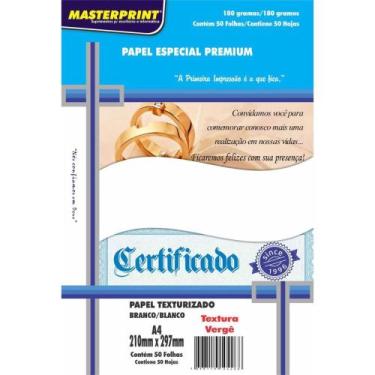 Imagem de Papel A4 Vergê Branco Masterprint c/50fls