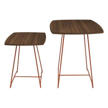 Imagem de Mesa Lateral Conjunto de Mesa de Canto Sofá Auxiliar Ursen - Genus Móv