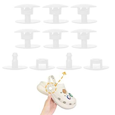 Imagem de KOTESLLOE 8 conjuntos de rebites de substituição para crocodilos, peças de reposição para Crocs, Branco / Cordevalle, One Size
