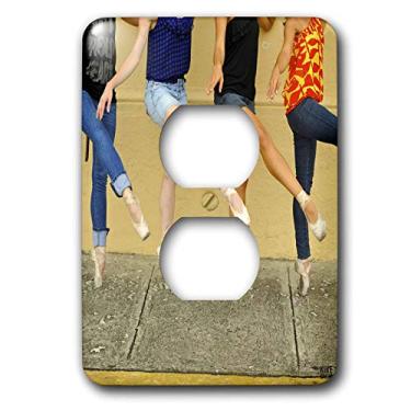 Imagem de 3dRose LLC lsp_9990_6 Bailarinas profissionais com foto vestida com roupas de rua, mas usando sapatos de balé, 2 plugues