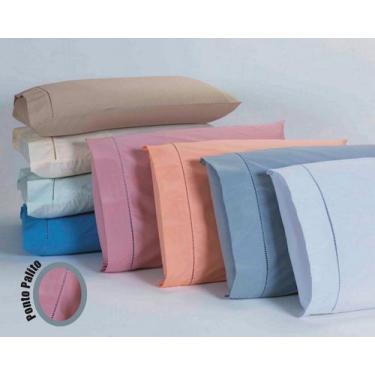 Imagem de Kit 04 Fronhas 80x60cm Percal 100% Algodão 180 Fios Ponto Palito Cores