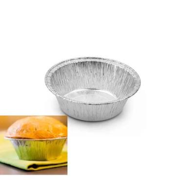 Imagem de Forma de Alumínio Forneável paara Empada Grande 100ml Mello. Caixa com