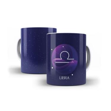 Imagem de Xícara Branca Porcelana Signo Libra + Caixinha - RYLLO