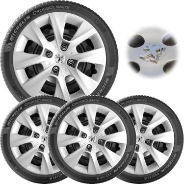 Imagem de 4X Calota Peugeot 206 207 208 Aro 14 Emblema 410Cb