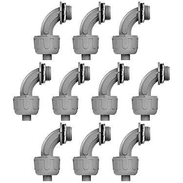 Imagem de Maxxima Conectores estanques líquidos NPT de 90 graus, acessórios para conduítes elétricos não metálicos de 90 graus, nylon (pacote com 10)