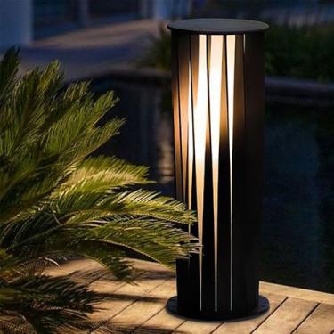 Imagem de Lâmpada de gramado ao ar livre contemporânea elétrica impermeável LED Villa Jardim Pátio Bairro Residencial Bairros Lâmpada de gramado (Estilo 1 H60CM 1PCS elétricos)