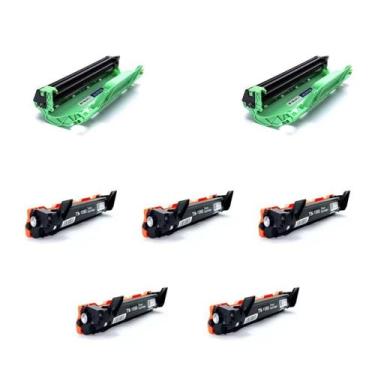 Imagem de Kit 2x Cilindro Compatível Dr1060 + 5x Toner Tn1060 Hl1212 - Maxtoneri