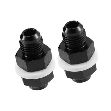 Imagem de REPAIROCK 2 peças de carro macho AN6 6AN para macho AN6 6AN flare, redutor de mangueira flare, adaptador de encaixe de linha de combustível, adaptador de anteparo do refrigerador de óleo combustível,