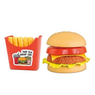 Imagem de Brinquedo Faz de Conta Lanche Hamburguer Happy Food Sortido - SAMBA TO