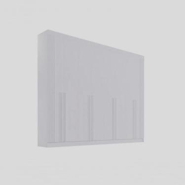 Imagem de Guarda Roupas Casal Daymond 8pts Ripado 100% Mdf Ddoro Móveis - D\'doro Branco