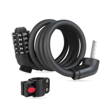 Imagem de Trava Segurança Antifurto Cabo Aço C/ Código Gp Tech 120cm