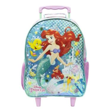 Imagem de Mochila Rodinhas G Princesa  Ariel Peq Sereia Xeryus 11080 - Princesas