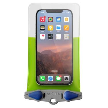 Imagem de Aquapac Capa de telefone impermeável, média, cinza, cordão, iPhone e Android, feita no Reino Unido, caminhada, mountain bike, acessório de corrida, essencial para viagem, 5 anos de garantia