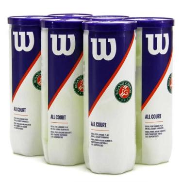 Imagem de Bola de Tênis Wilson Roland Garros Pack com 6 Tubos