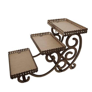 Imagem de Bandeja Porta Doces E Salgados 3 Andares Em Mdf