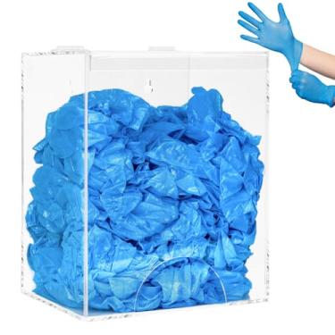 Imagem de Suporte de luva para montagem na parede, organizador de prateleira para luvas de látex descartáveis, dispensador de tampa de sapato, recipiente de cápsulas de lavanderia e cápsulas de café, rede de