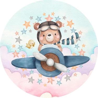 Imagem de Painel Festa Redondo C/Elastico 1,50m Ursinho Aviador (USA018)