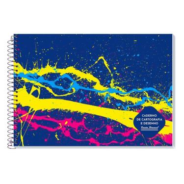 Imagem de Caderno de Desenho e Cartografia 96 Folhas Capa Flexível 20cm x 27,5cm  - Pauta Branca