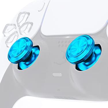 Imagem de eXtremeRate Manípulos Analógicos De Metal Azul Personalizados Para Controle Ps5, Joystick Analógico Alumínio Substituição Ps4