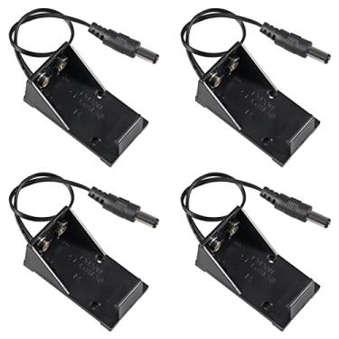 Imagem de DWEII Pacote Com 4 Cabos Conectores De Clipe Bateria 9 V Caixa Suporte Compatível Arduino Uno R3 Mega 2560 Para Módulo Potência 6F22 6Lr61 Mn1604 Pp3 Baterias