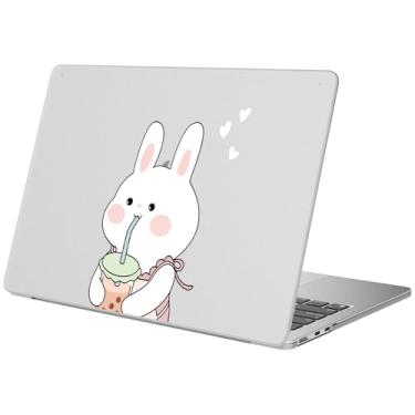 Imagem de BlHMCASE Compatível com MacBook Pro 14 polegadas 2025-2021 M4 M3 M2 M1 A3112 A3185 A3401 A2918 A2992 A2779 A2442, capa protetora fofa Kawaii Bunny rígida para Mac Pro 14