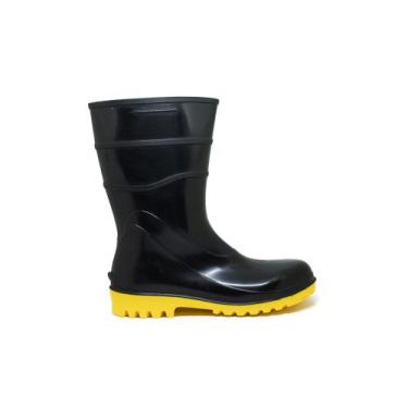 Imagem de Bota Motociclista Pvc Bpc Acqua Flex Preta Cano Curto Bracol, 39