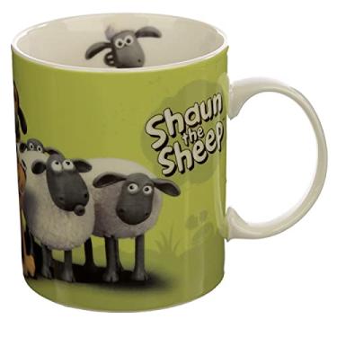 Imagem de Puckator Caneca de café de porcelana Shaun The Sheep - verde - acessórios engraçados para casa - presentes fofos para namorada - canecas grandes para homens mulheres bebidas quentes - presentes de