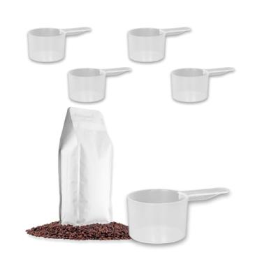 Imagem de Pacote com 4 – 2 colheres de sopa de plástico – 1/8 xícara/29,6 cc / 29,6 ml / 28,3 g – para proteína, pós, café, leite em pó, sabão em pó e sabão em pó