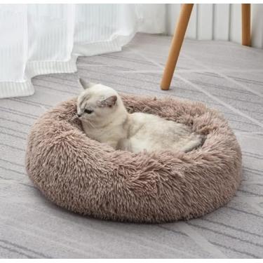 Imagem de Caminha Nuvem CAMA Pet Redonda PELUCIA Para Cachorros E Gatos DONUT CABANA CASA CASINHA IGLU BORDAS ELEVADAS FUNDO ANTIDERRAPANTE QUALIDADE PREMIUM P 40 CM (CARAMELO)