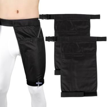 Imagem de ZXMOBY Suporte de bolsa de perna de cateter com cinto ajustável, capa de bolsa portátil para coleta de urina, bolsa de coleta de urina oculta segura para cateter/cuidados pós-cirúrgicos