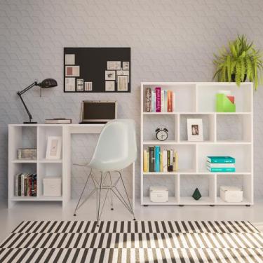 Imagem de Escritório Completo Matrix 14 Nichos Branco - Artely - Artely Móveis, 