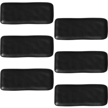 Imagem de Jogo 6 Travessas Sushi 22x9cm Orgânico Preto Matte Cerâmica Porto Brasil