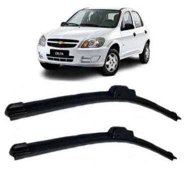 Imagem de KIT PALHETAS DIANTEIRA E TRASEIRA CELTA 2014/2015 - SILICONE PREMIUM TIGER AUTO