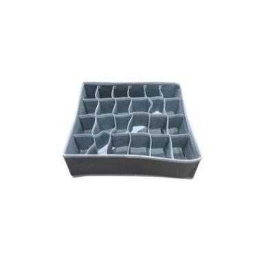 Imagem de Organizador de Gaveta com 24 Divisórias Dobrável TNT Cinza 32 cm - TOP