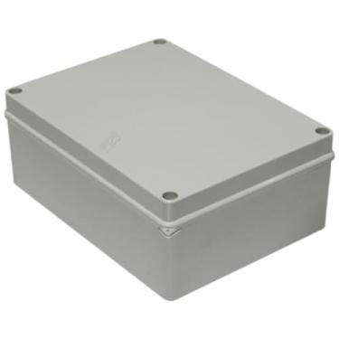 Imagem de Caixa De Passagem Organizadora Multiuso Cftv Ip65 234x174x90mm BIKI Cinza Claro