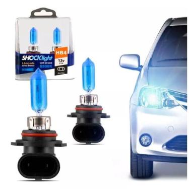 Imagem de Par Lâmpada Automotiva Super Branca HB4 12V 51W 8500k - SHOCKLIGHT