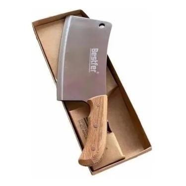 Imagem de Cutelo Faca Artesanal Profissional Lamina 5,5mm Aço Manganês 8 Polegadas 28 cm