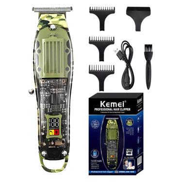 Imagem de Máquina De Cortar Cabelo Kemei Km-1928 Transparente Bivolt