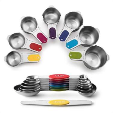 Imagem de Conjunto de copos e colheres de medição Spring Chef Magnetic Stainless