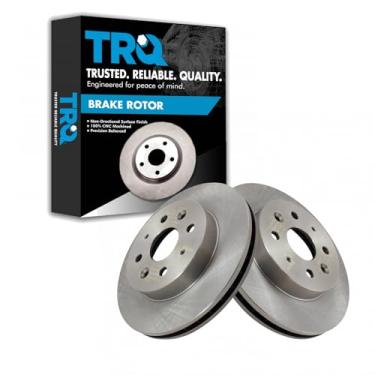 Imagem de TRQ Par de rotores de freio a disco dianteiro, conjunto de 2, compatível com 03-05 Kia Rio