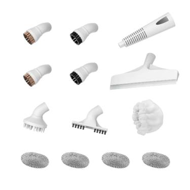 Imagem de Newbealer 13 peças de acessórios de substituição para limpador a vapor NB282C, latão, capô, lacuna, nylon, escovas mágicas, bocal de jato de vapor e rodo, peças de esfregão cabeças de escova, 13 peças