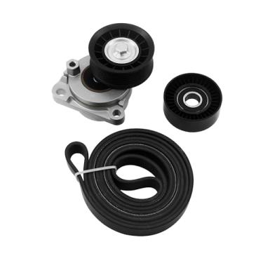 Imagem de GLOCRORET Kit de tensor de correia e serpentina 90K-38452 adequado para Ford Focus 2007-2011, Transit Connect 2010-2013 - DOHC L4 2.0L, Gás, naturalmente aspirado